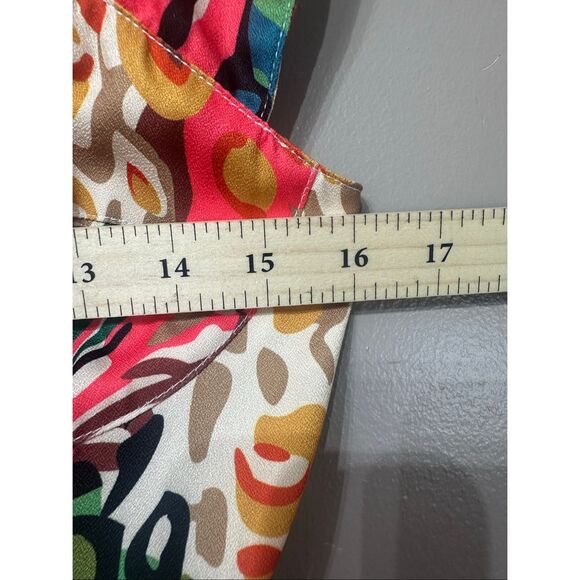 NWT Commense Print Low Cut Ruffle Short Jumpsuit Romper Women's Small - Picture 10 of 16